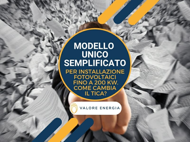 La delibera Arera modifica il TICA: da oggi basta il modello unico fotovoltaico per gli impianti fino a 200 kW