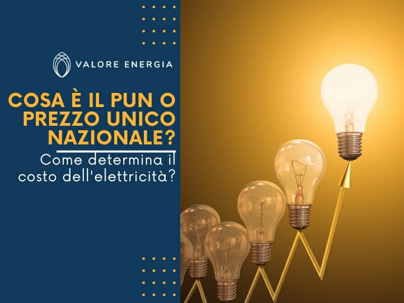 Cosa è il PUN (prezzo unico nazionale) e come determina il costo dell'elettricità?