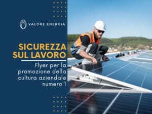 Volantino 1 - cultura aziendale della Sicurezza sul lavoro - Valore Energia